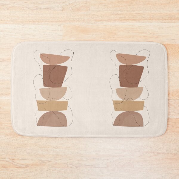 Item preview, Boho Abstract Shape Tower Warm Toned  minimalist Print designed and sold by zedonee.
