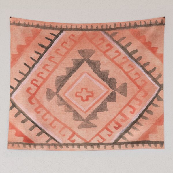 Item preview, Orange moroccan rug designed and sold by Carolin Bentbib.