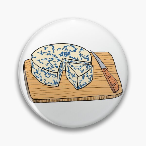 Item preview, Illustration of Blue cheese on a cutting board designed and sold by iswenyi.