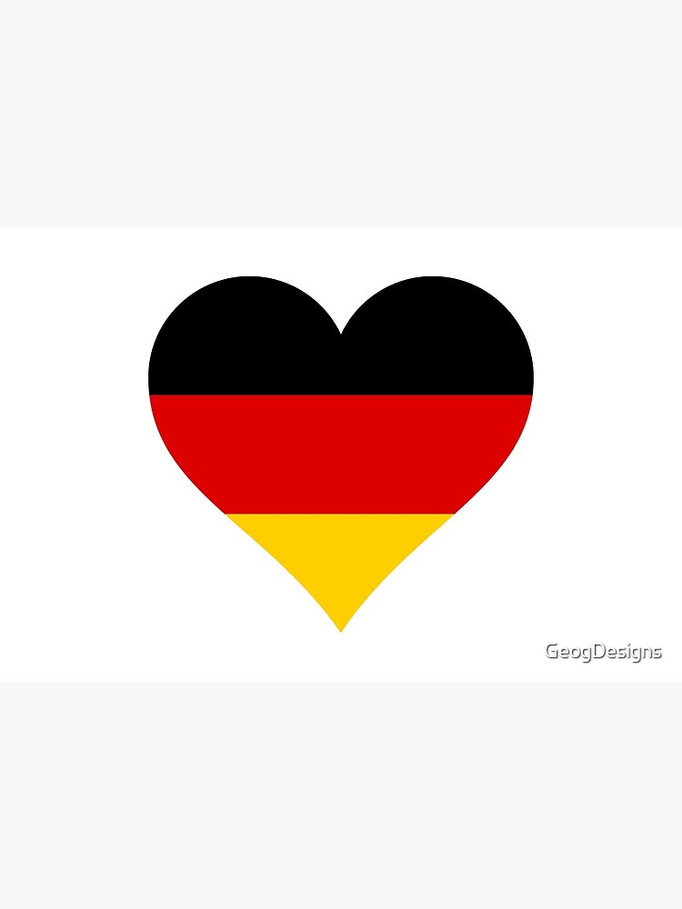 Fotodruck mit Deutschland deutsch Flagge Fahne Herz von GeogDesigns