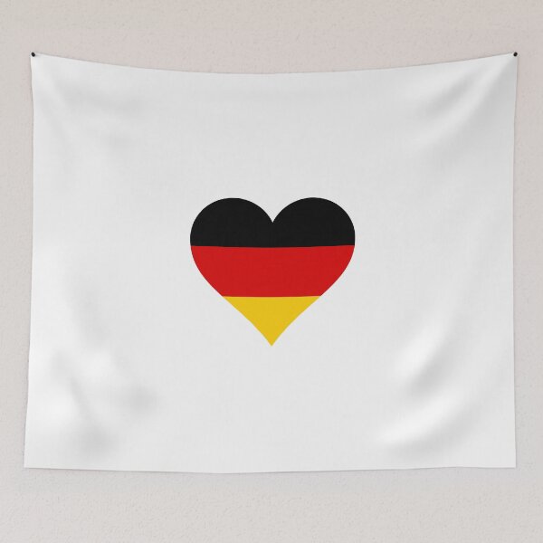 Item preview, Germany german flag ensign heart designed and sold by GeogDesigns.