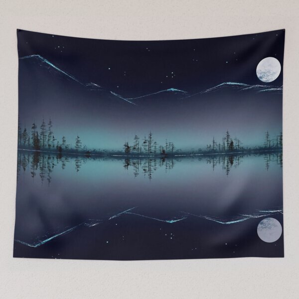 Item preview, Mirror Moon in The River designed and sold by olgajeffers.