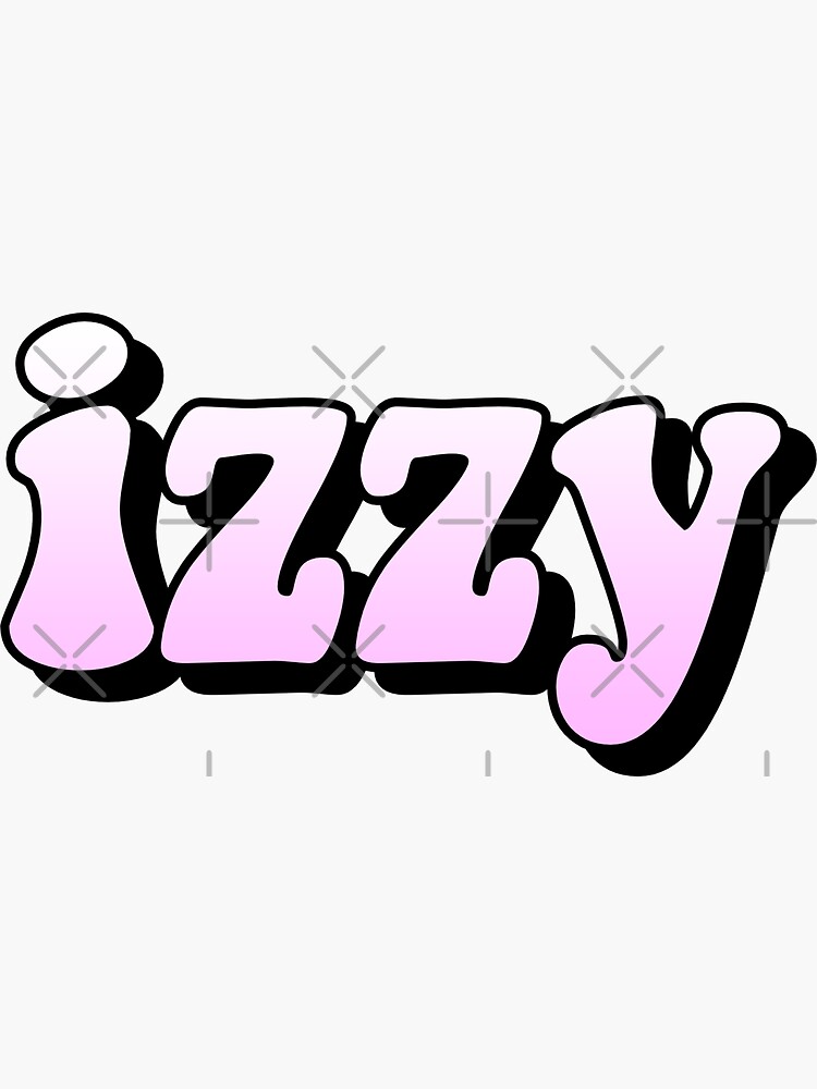 Aesthetic Pastel Pink Gradient Izzy Name Sticker By Star10008 Redbubble