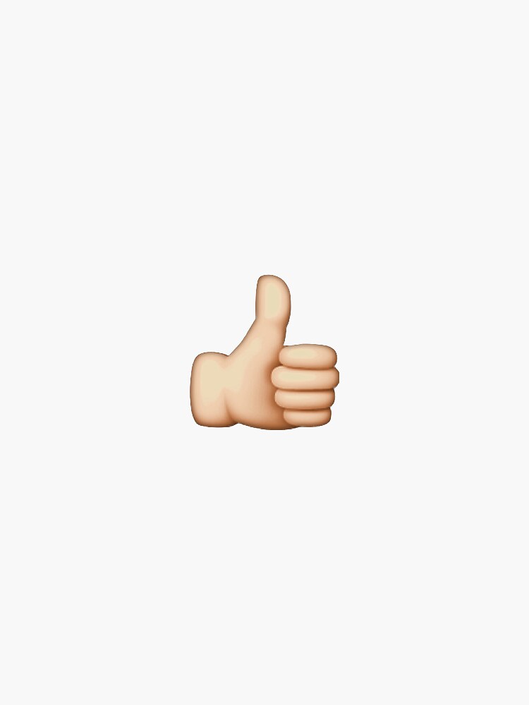 Thumbs Up Emoji Sticker For Sale By Lpaynew Redbubble