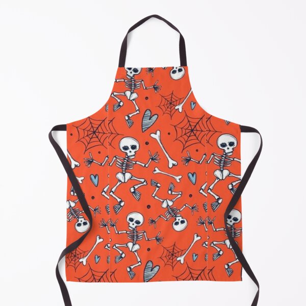 Item preview, Orange, red, white, cute Halloween watercolor pattern, boo, skeleton dancing, candy, bat, witch hat, pumpkin, latest Halloween bestselling, trending designed and sold by August-E.