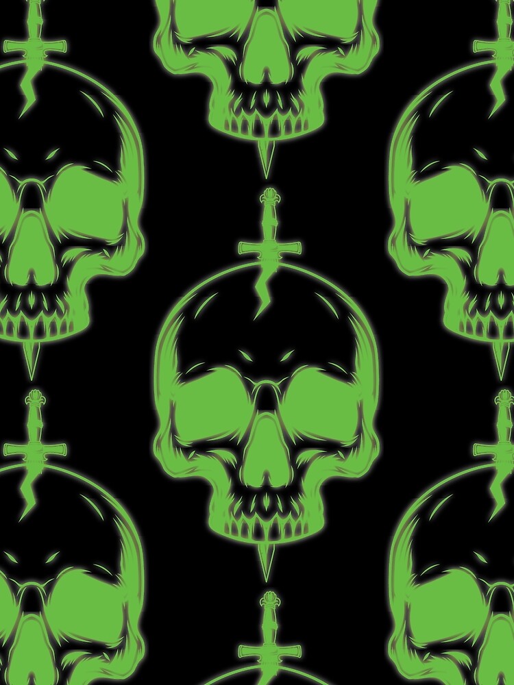 Halloween GREEN SKULL by abhinavt777