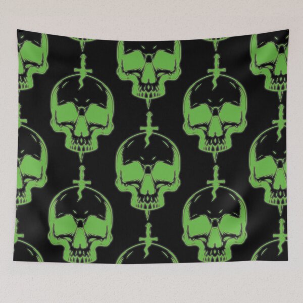 Item preview, Halloween GREEN SKULL designed and sold by abhinavt777.