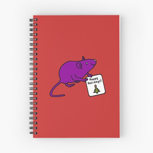 Item preview, Cute Rat says Happy Holidays at Christmas designed and sold by ellenhenry.