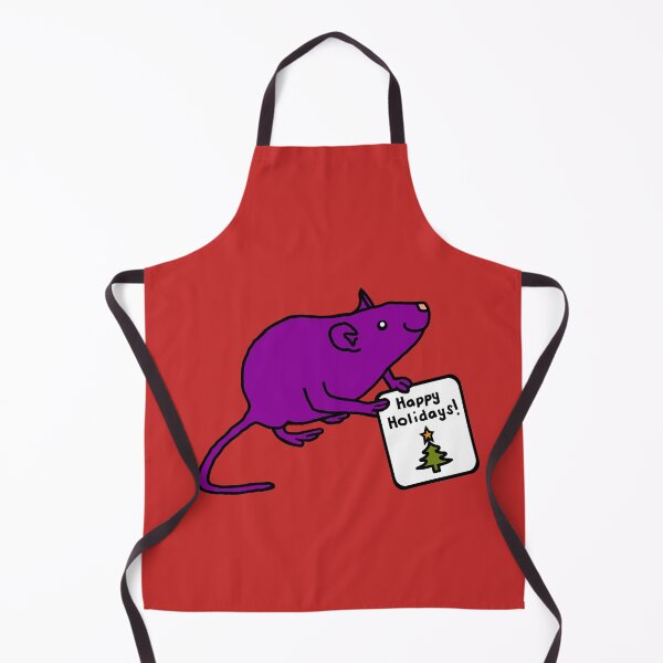 Item preview, Cute Rat says Happy Holidays at Christmas designed and sold by ellenhenry.