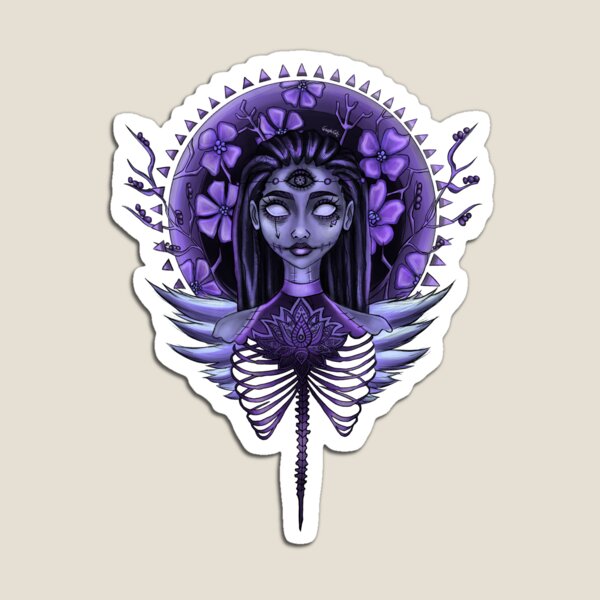 Item preview, DIOSA ÁNGEL ESQUELETO ZOMBI (Lila) designed and sold by GraphiCatz.