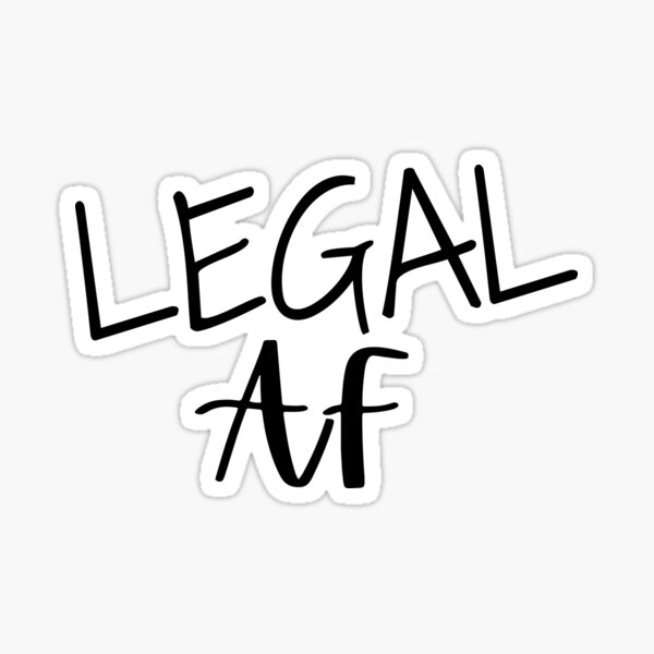 "21 Legal AF/21st Birthday Shirt/funny birthday" Sticker for Sale by ITiMTanG Redbubble