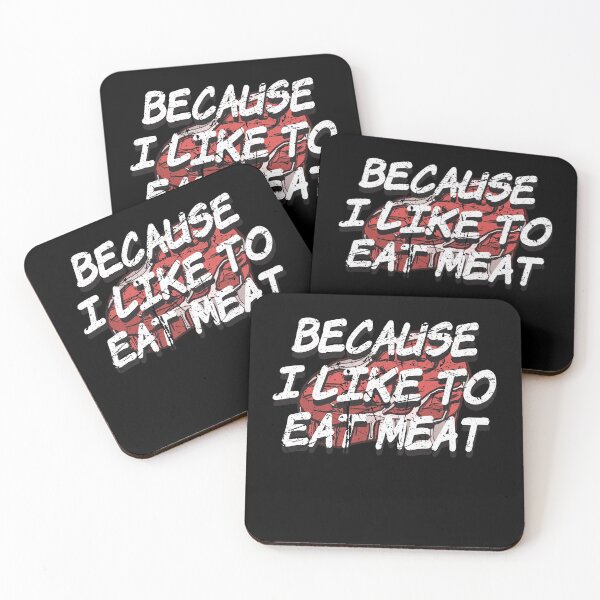 Item preview, Because I Like To Eat Meat Cow Grill BBQ Meme designed and sold by MooonTees.