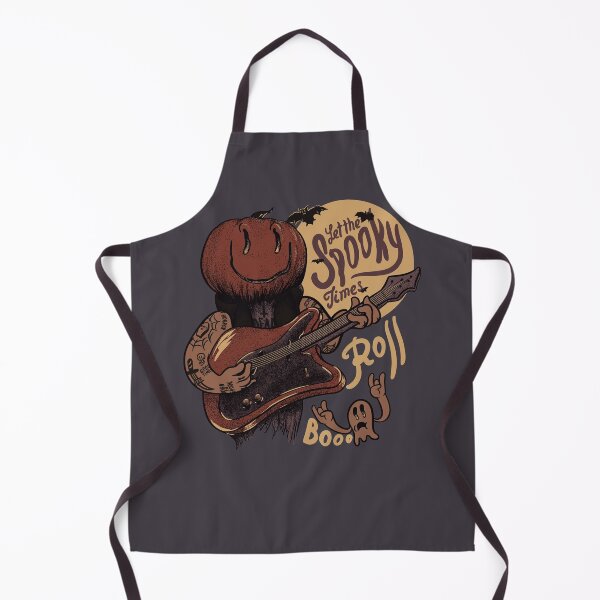 Item preview, Let the Spooky Times Roll - Halloween Pumpkin Playing Guitar - Good times roll | Quarantine 2020 | Vintage Spooky Sheet Faced Ghost | Full Moon Saturday | Doom | Halloween all year round 2020 Costume designed and sold by Any Color Designs.