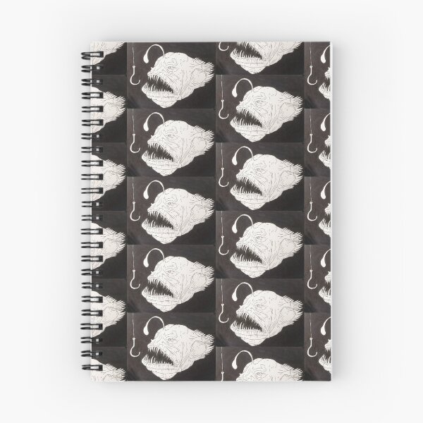 Item preview, angler fish hook black and white designed and sold by mimis-art.
