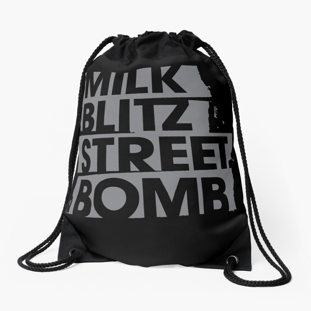 Milk.Blitz.Street.Bomb. Logo Drawstring Bag