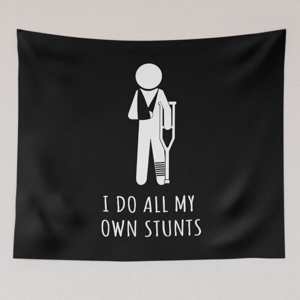 Item preview, I Do All My Own Stunts - Funny Get Well Soon designed and sold by silverhexagon.