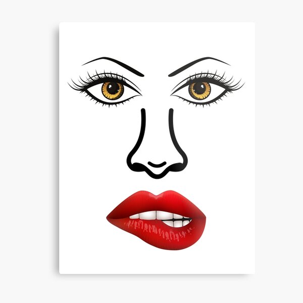 Roblox Woman Face Metal Print for Sale by rbopone