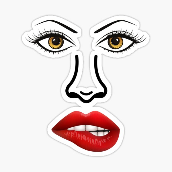 woman face roblox Sticker for Sale by Agankunje
