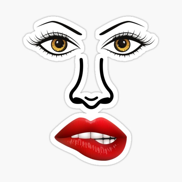 woman face roblox  Sticker for Sale by Agankunje