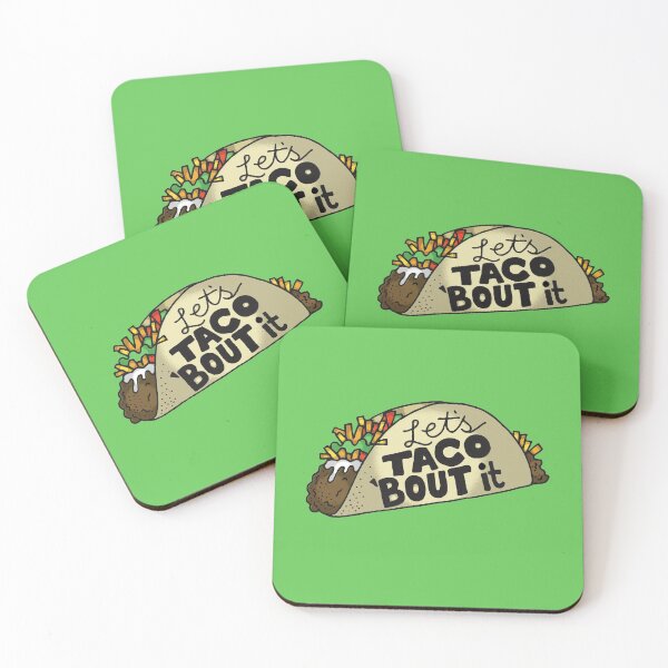 Item preview, Let's Taco Bout It, Funny Taco Lover Gift designed and sold by VintageMashup.