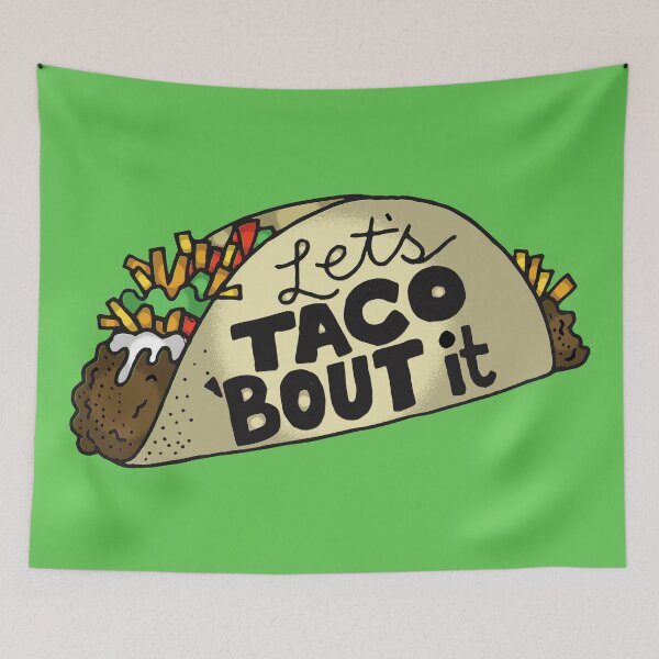 Item preview, Let's Taco Bout It, Funny Taco Lover Gift designed and sold by Vintagemashup.