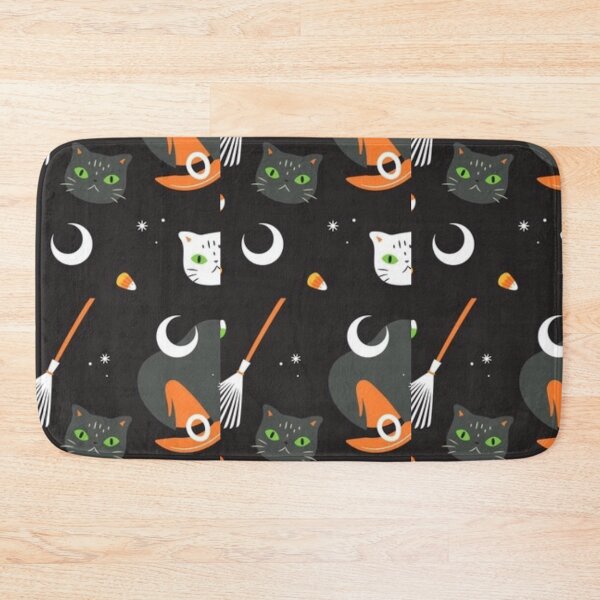 Item preview, Black, Gray, Orange, green, white, cute Halloween watercolor pattern, boo, witch, candy, bat, witch hat, pumpkin, latest Halloween bestselling, trending designed and sold by August-E.