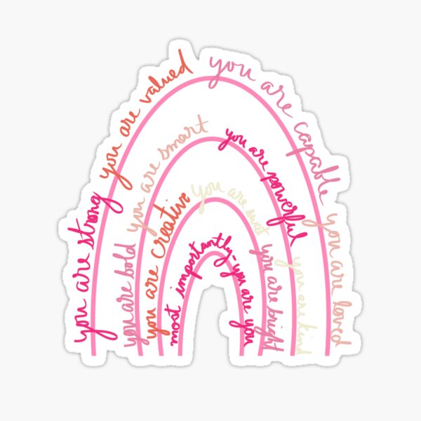 Item preview, Words of affirmation rainbow designed and sold by starlitdesign.