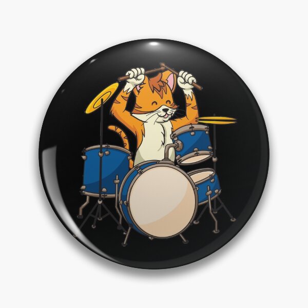 Item preview, Funny Cat Drummer Rock and Roll Music Gifts designed and sold by Crush Retro®.