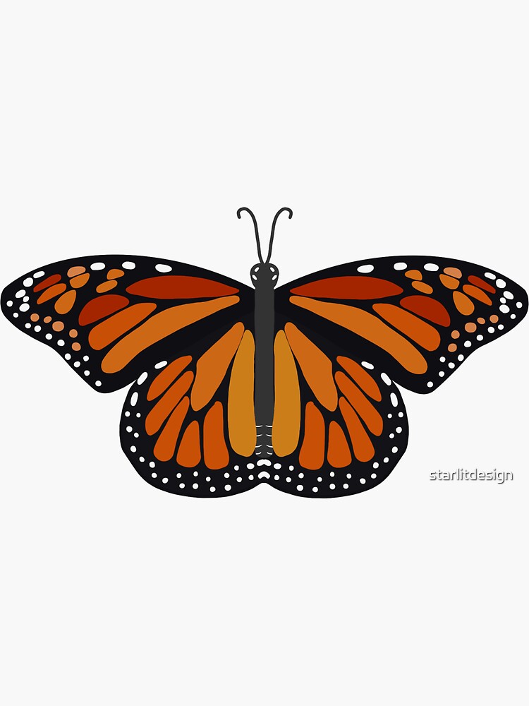 Monarch Butterfly Sticker By Starlitdesign Redbubble 