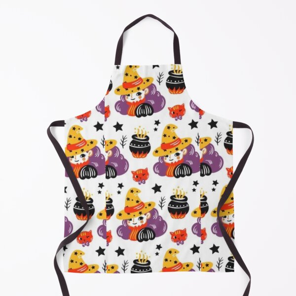 Item preview, Yellow, Black, Gray, Orange, white, cute Halloween watercolor pattern, boo, witch, candy, bat, witch hat, pumpkin, latest Halloween bestselling, trending designed and sold by August-E.