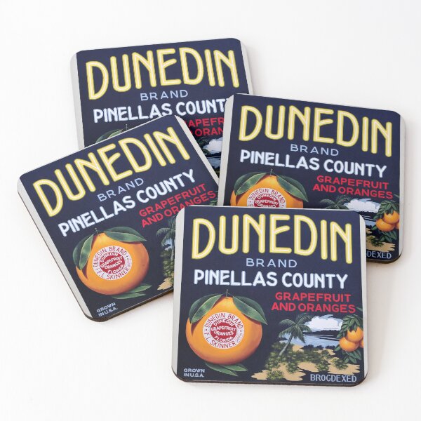 Aperçu de l'œuvre Étiquette de fruits de Dunedin en Floride créée et vendue par David Lee Thompson.
