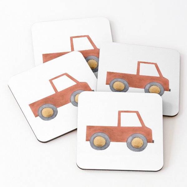 Item preview, Red Pick Up Truck designed and sold by pompomprints.