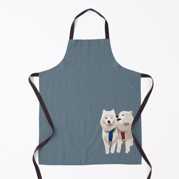 Item preview, Two Samoyed Dogs Portrait Digital Illustration designed and sold by sherylwylie.