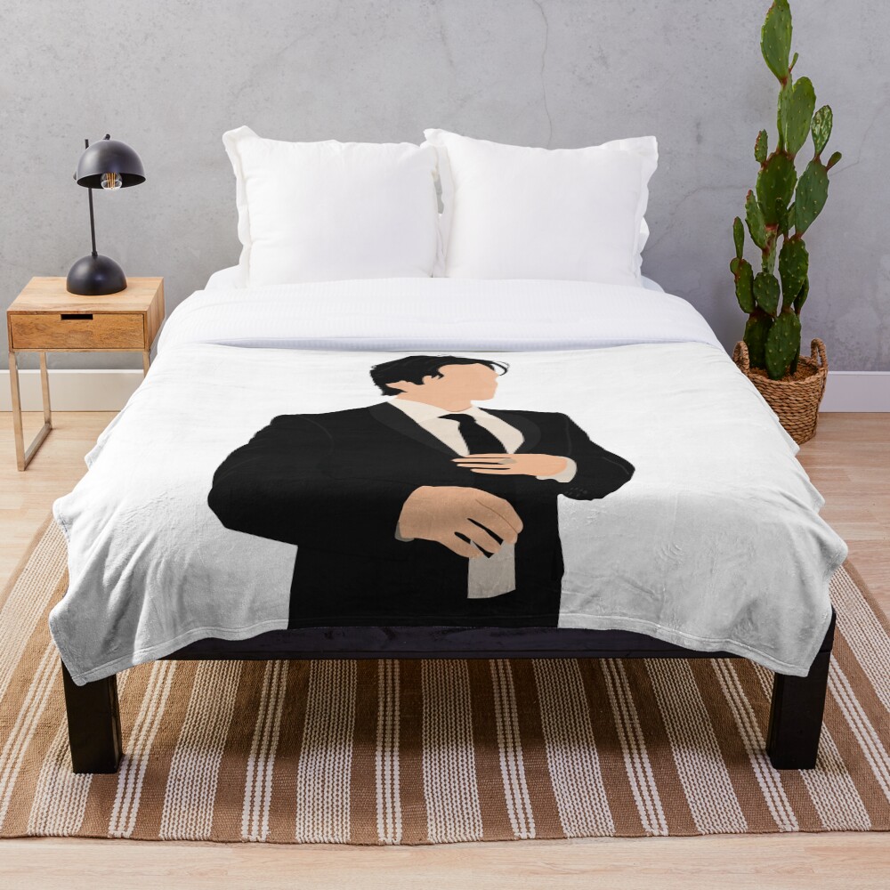 "Damon Salvatore" Throw Blanket by purplewings03 Redbubble