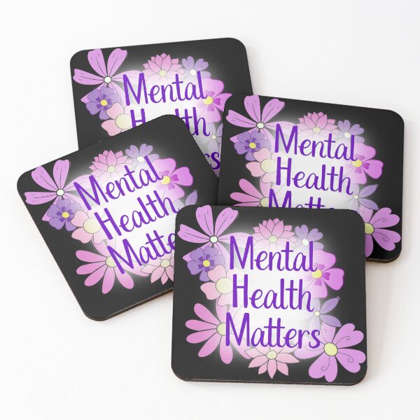 Item preview, Mental Health Matters Floral Affirmation in Purple designed and sold by CottoVerdi.