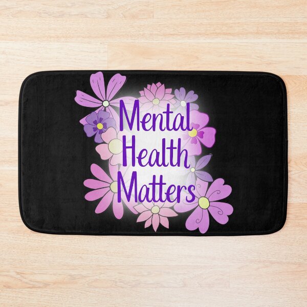 Item preview, Mental Health Matters Floral Affirmation in Purple designed and sold by CottoVerdi.