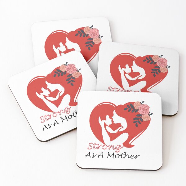 Item preview, Strong As A Mother, Mom, Son and Flowers Background designed and sold by Art Wear Nation.