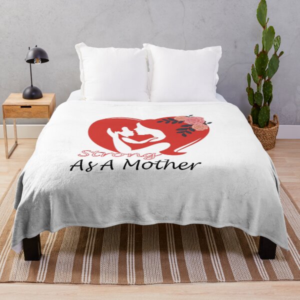 Item preview, Strong As A Mother, Mom, Son and Flowers Background designed and sold by Art Wear Nation.