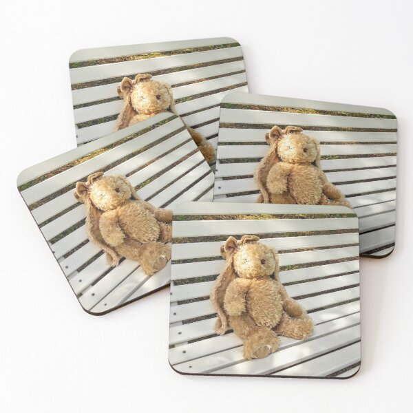 Item preview, Toy rabbit Plush stuffed toy at the bench designed and sold by Tanja Dianova.