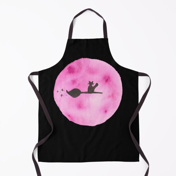 Item preview, Broom flight with violet moon, black designed and sold by Sonderblume.