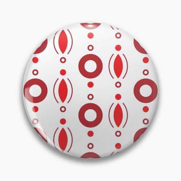 Item preview, Rings & Beads Geometric Pattern – Red designed and sold by RoguePatterns.