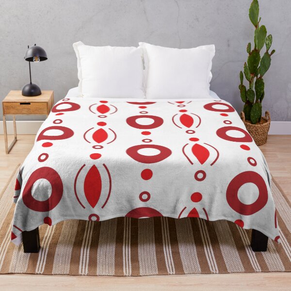 Item preview, Rings & Beads Geometric Pattern – Red designed and sold by RoguePatterns.