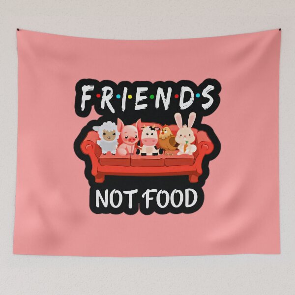 Item preview, Friends not food vegan quote designed and sold by soniaaseguin.