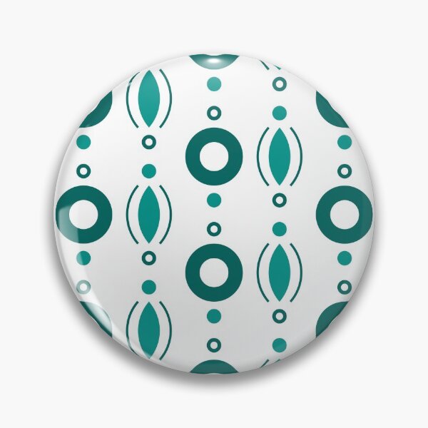 Item preview, Rings & Beads Geometric Pattern – Teal designed and sold by RoguePatterns.