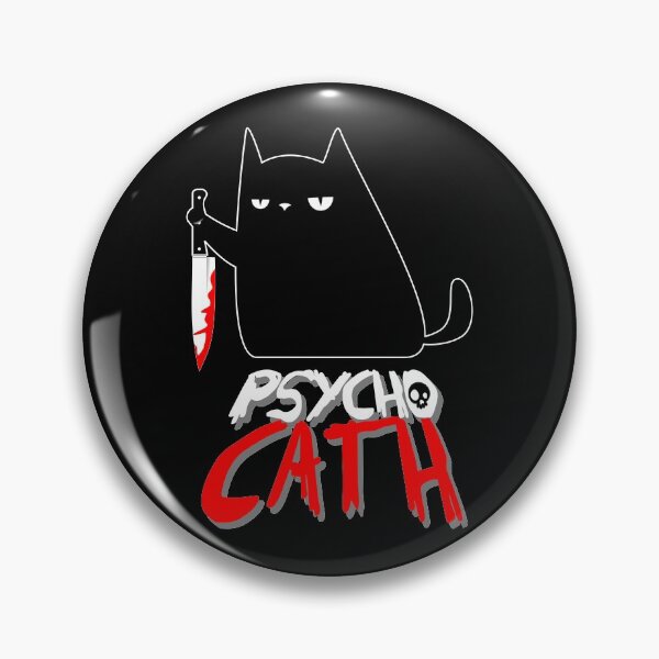 Item preview, psycho cat with knife - funny halloween cat lover shirt designed and sold by enigmatyc.