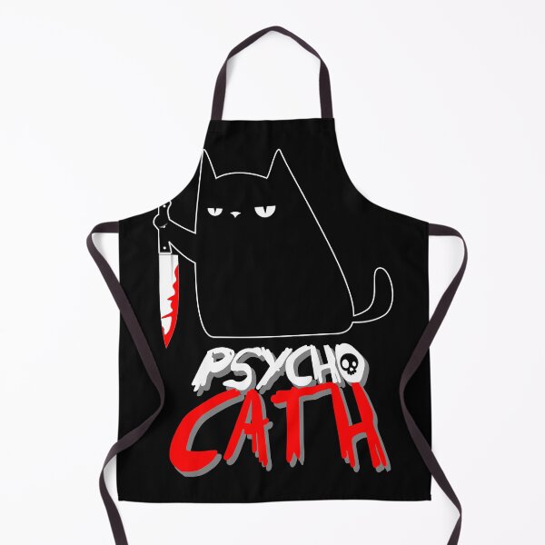 Item preview, psycho cat with knife - funny halloween cat lover shirt designed and sold by enigmatyc.