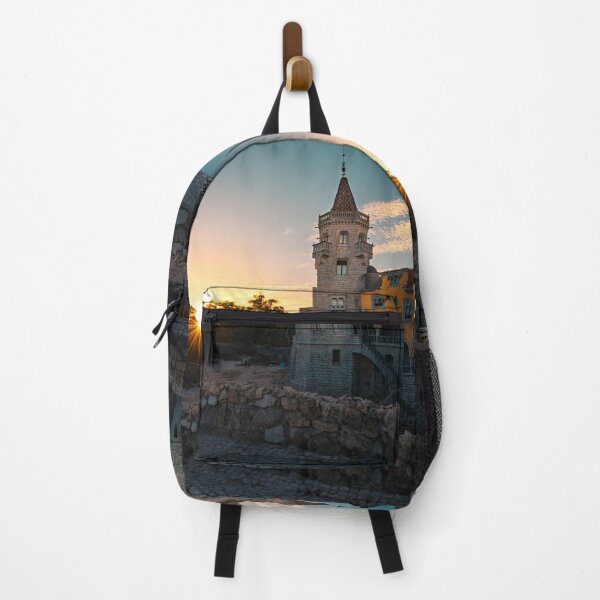 Item preview, displate posters masks Cascais Portugal sunset tower designed and sold by Long Exposure.