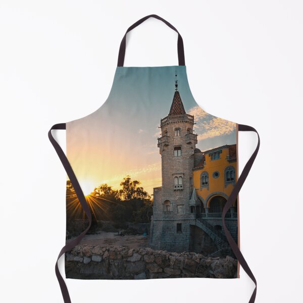 Item preview, displate posters masks Cascais Portugal sunset tower designed and sold by Long Exposure.