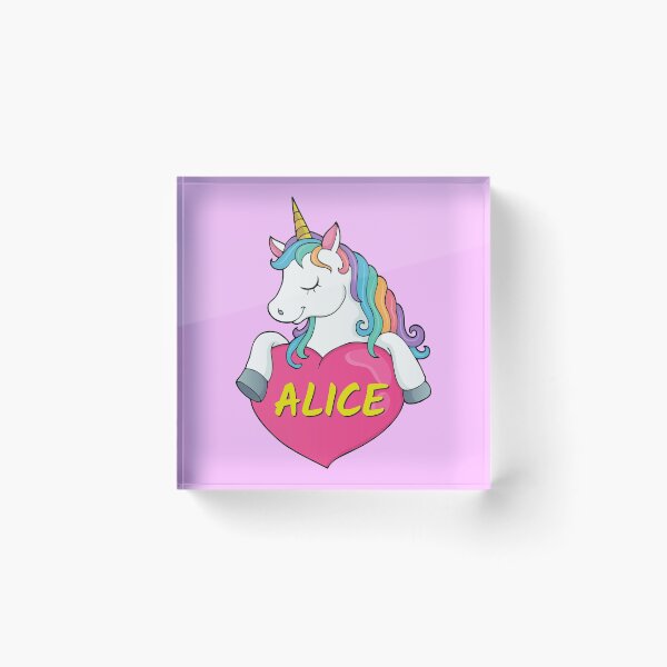 Item preview, Alice Personalized Cute Unicorn Heart designed and sold by Suphiss.