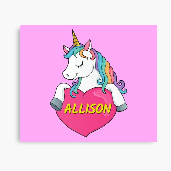 Unicorn personalized discount wrapped canvas